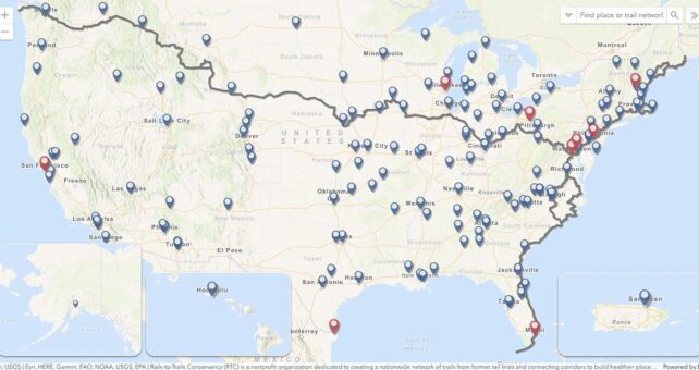 America's Trail Networks Map by RTC