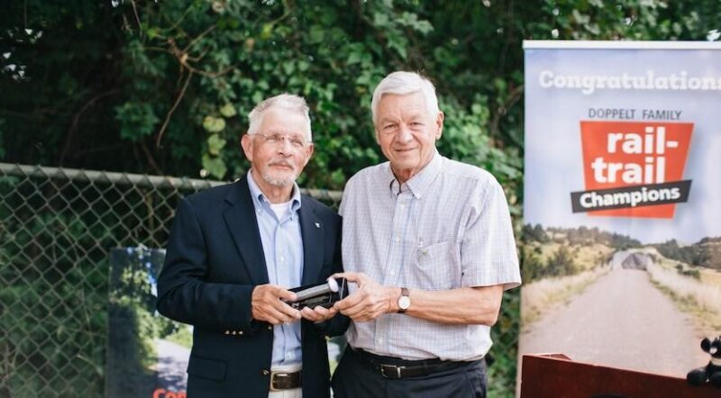 2018 Doppelt Family Rail-Trail Champions Award ceremony honoring Pete Raynor | Photo by Hung Tran