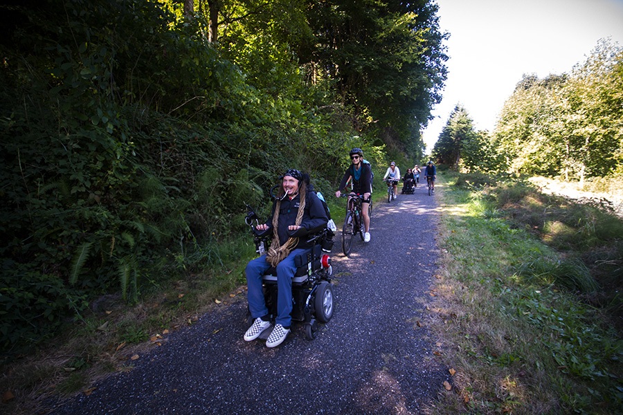 Ian Mackay, founder of Ian’s Ride, on the Sea to Sound 2020 ride along the ODT | Photo by Jesse Major Ian Mackay, founder of Ian’s Ride, on the Sea to Sound 2020 ride along the ODT | Photo by Jesse Major