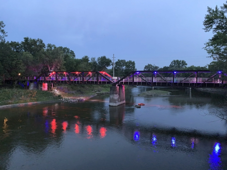 Iowa's Raccoon River Valley Trail bridge in Adel | Courtesy Raccoon River Valley Trail Association