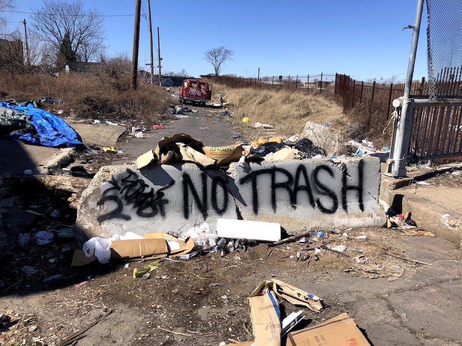 Unfortunately, the current conditions along Gurney Street encourage dumping from outside of the neighborhood. | Photo by Anya Saretzky