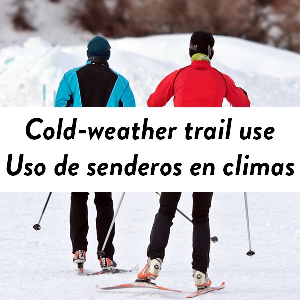 Cold-weather Trail Use - Uso de senderos en climas fríos graphic by RTC