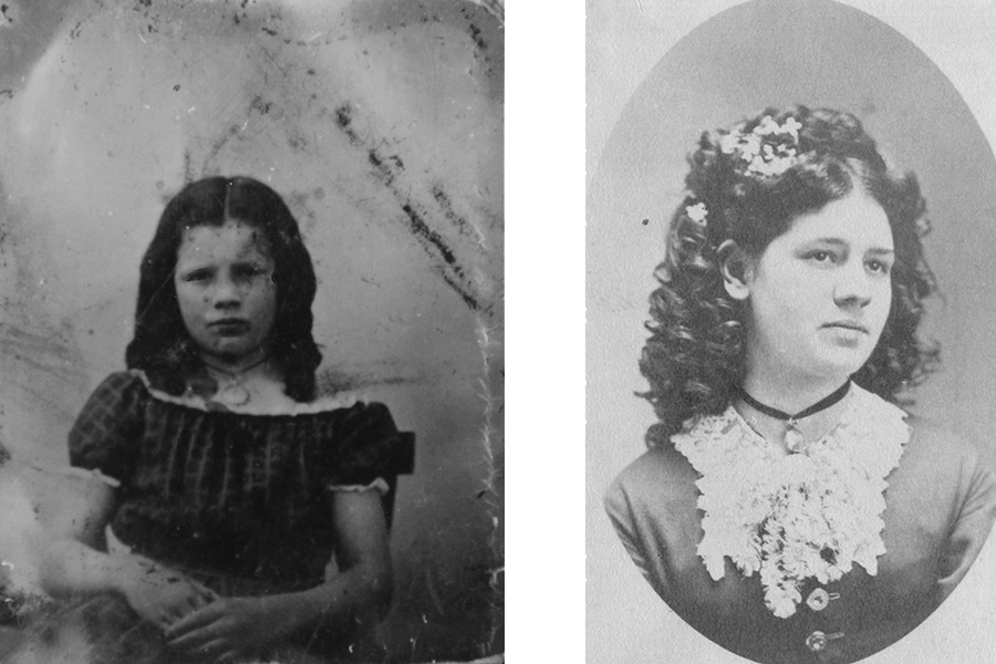 These photos depict Clara McCarty Wilt at different points in her life. The first two photos are of McCarty Wilt in 1868 and 1874, at age 10 and 16 respectively | Photo courtesy University of Washington Libraries Special Collection