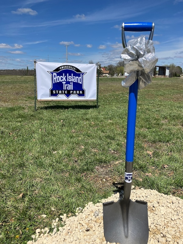Groundbreaking in Owensville along Missouri's developing Rock Island Trail State Park | Photo courtesy Friends of Rock Island Trail State Park