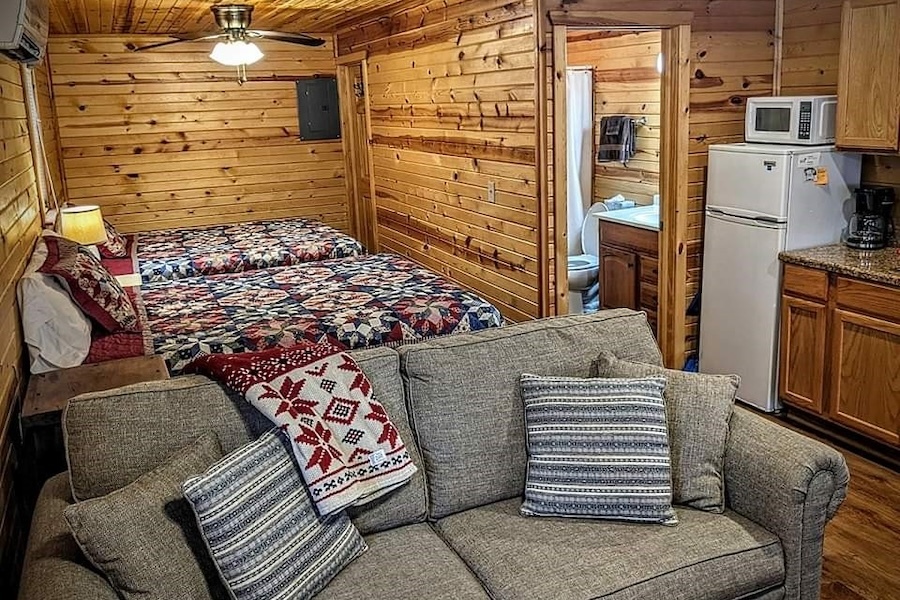 Kim's Cabins in Windsor, Missouri, along the Rock Island Trail State Park | Photo by Kim Henderson, courtesy Kim’s Cabins