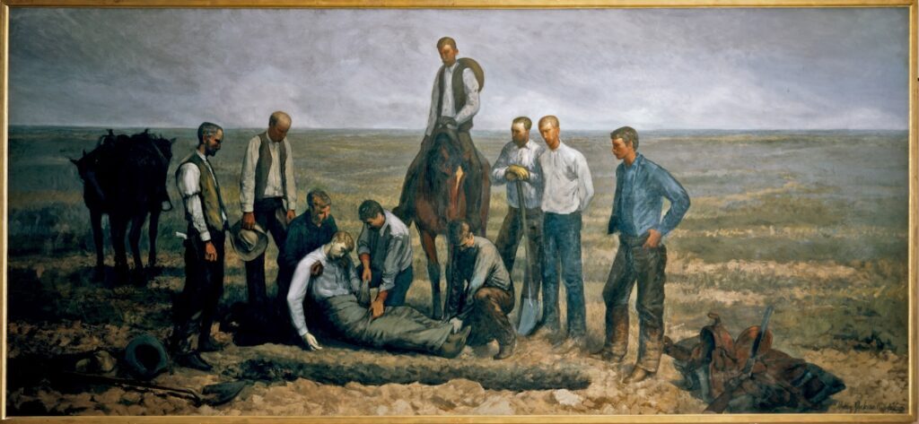 “The Range Burial” by Harry Jackson | Courtesy Buffalo Bill Center of the West, Cody, Wyoming/Whitney Western Art Museum, 28.65 detail
