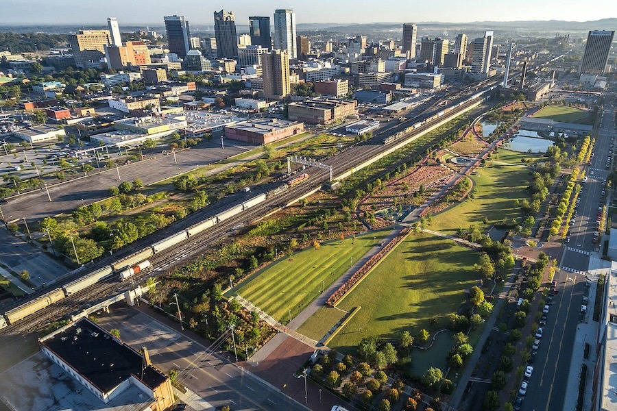 Railroad Park Rail Trail - Photo courtesy of TLS Landscape Architecture
