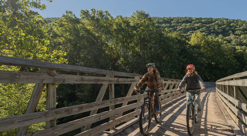 Bicyclists on the Greenbrier River Trail in Greenbrier County | Marlyn McClendon, courtesy Experience Greenbrier Valley
