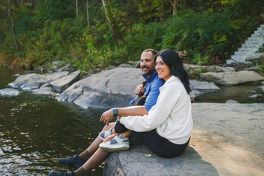 Couple by water - Photo by Marlyn McClendon, courtesy Experience Greenbrier Valley