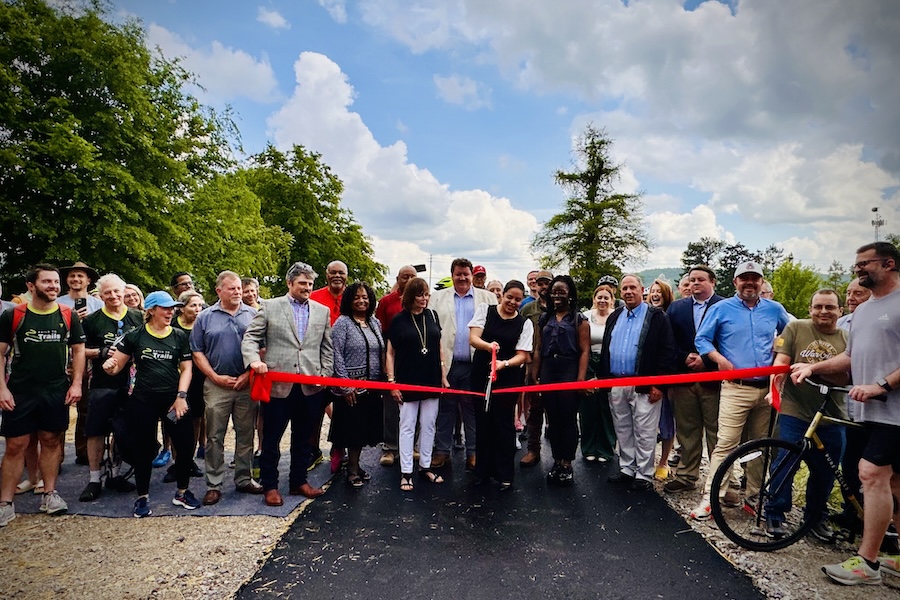Ribbon-cutting celebration for the Anniston extension of Alabama's Chief Ladiga Trail | Photo courtesy City of Anniston Public Relations Department
