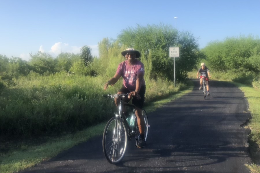Guy Williams riding bicycle | Photo by Brandi Horton