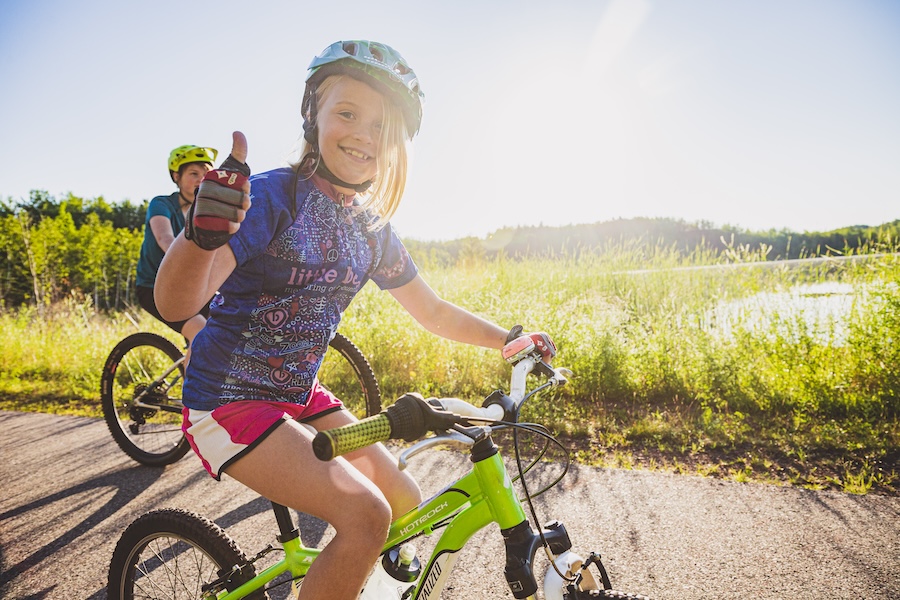 Biking along the Prairie River on the western end of the Mesabi Trail | Photo courtesy Mesabi Trail