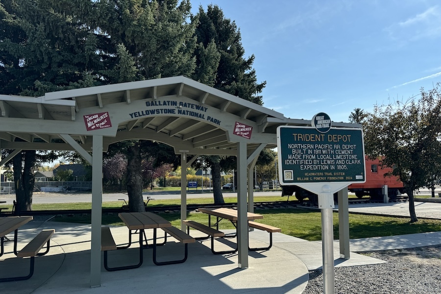 Historic trail marker at Trident Depot along Headwaters Trail System | Photo by Kelly Smith
