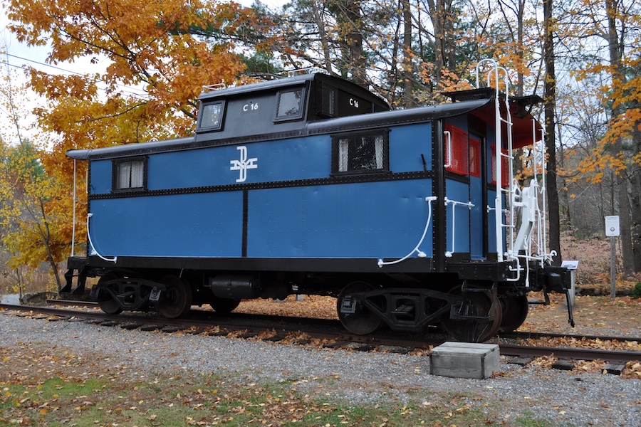 Caboose on Depot Road along the Windham Rail Trail near where it meets the Derry Rail Trail | Photo by Andrew Riedl