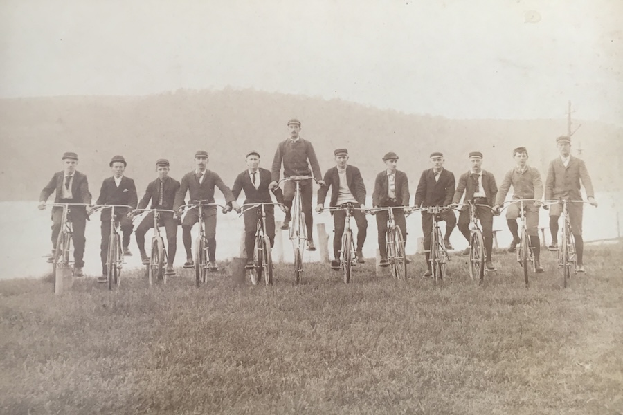 Danville bicycle club on Pennsylvania's J. Manley Robbins Trail | Photo courtesy Sis Hause, Montour County Historical Society