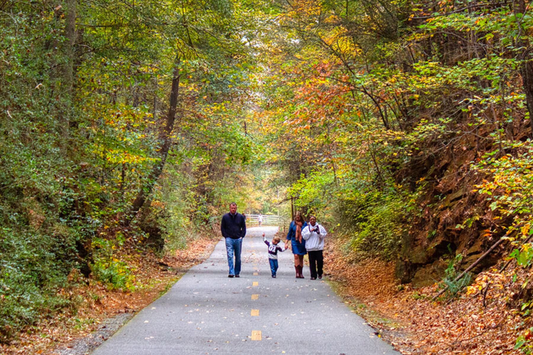 Family walking along Georgia's Silver Comet Trail | Photo by Mark Chandler