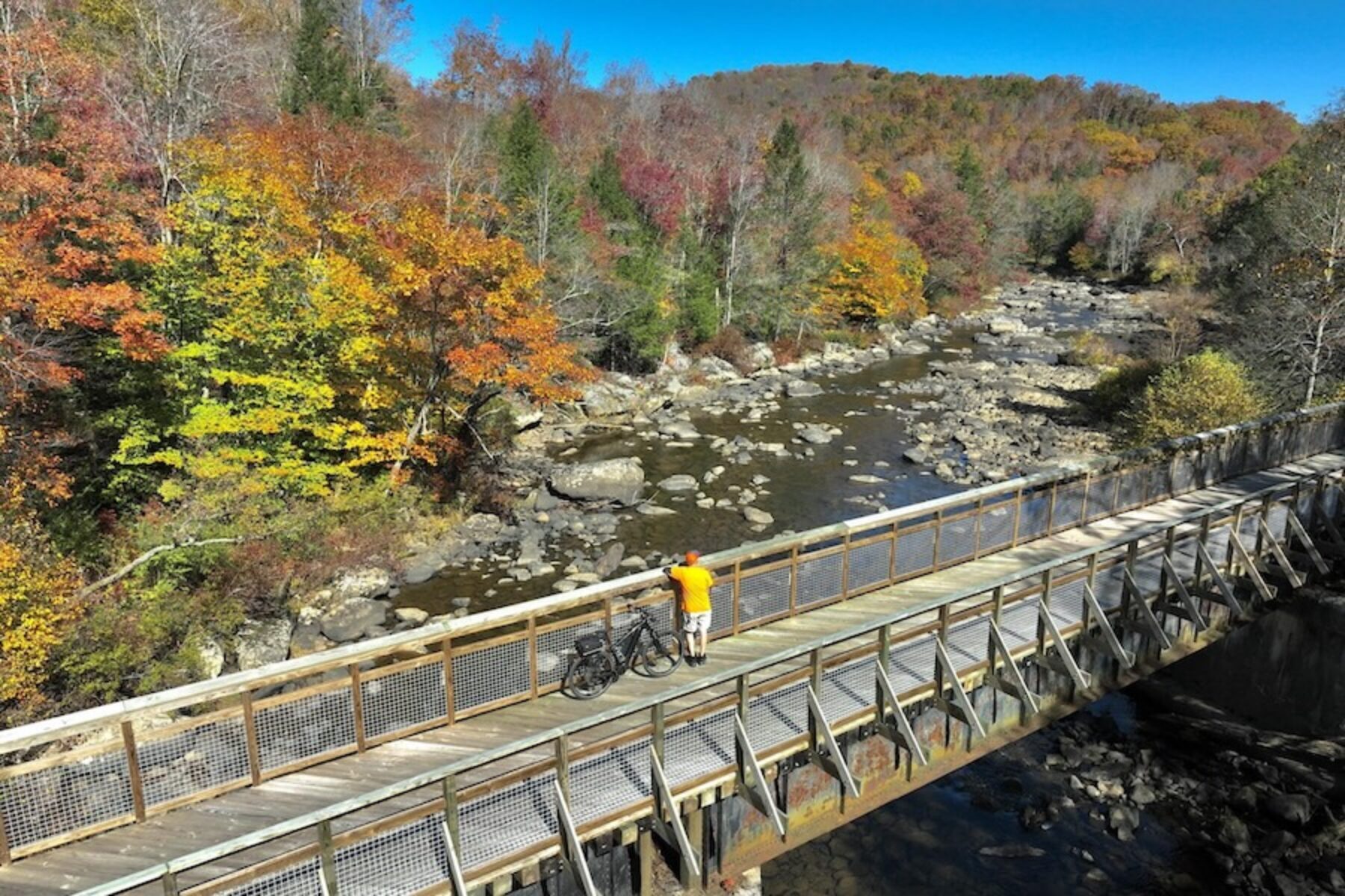 The Meadow River Rail Trail's Russellville Bridge in southern West Virginia | Photo courtesy Adventure Meadow River
