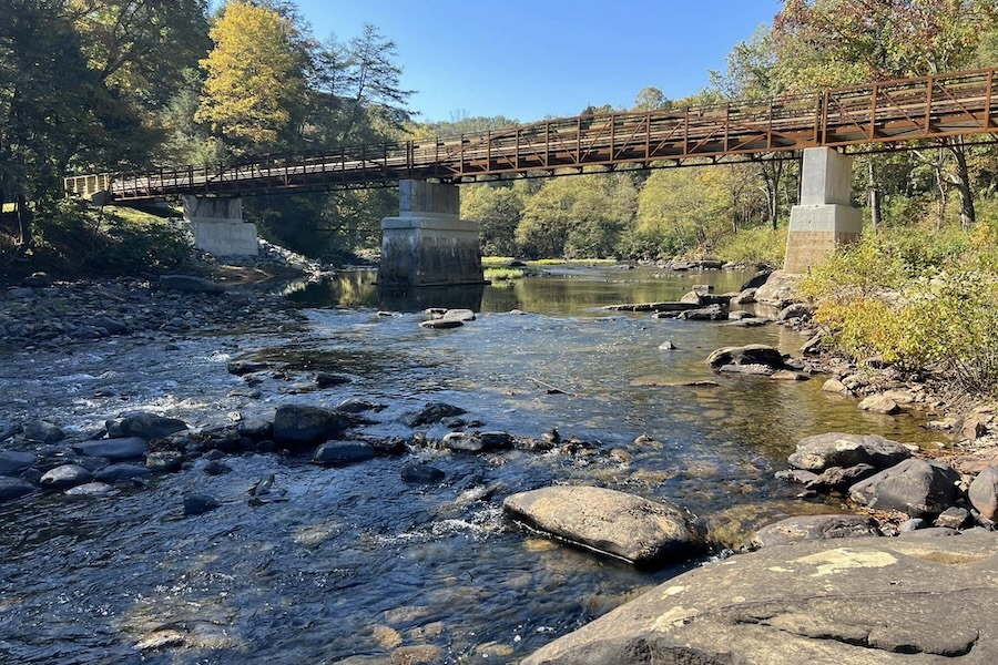 The Meadow River Rail Trail's Russellville Bridge in southern West Virginia | Photo courtesy Adventure Meadow River