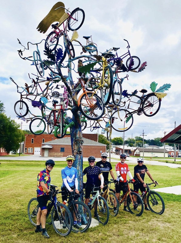 Malvern's bike tree along Iowa's Wabash Trace Nature Trail | Photo courtesy Zack Jones