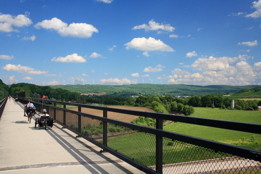 Today, the 150-mile Great Allegheny Passage (gaptrail.org) is a national example of how trail tourism can power local and regional economies. | Photo by Bradley Fisher, courtesy Laurel Highlands Visitors Bureau