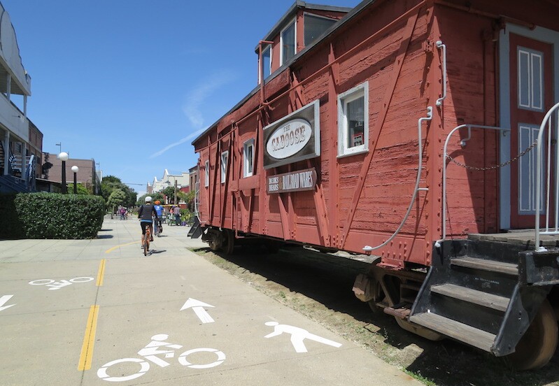 This caboose offers a nod to the trail's rail history | Photo by Barry Bergman, courtesy RTC's Western Regional Office