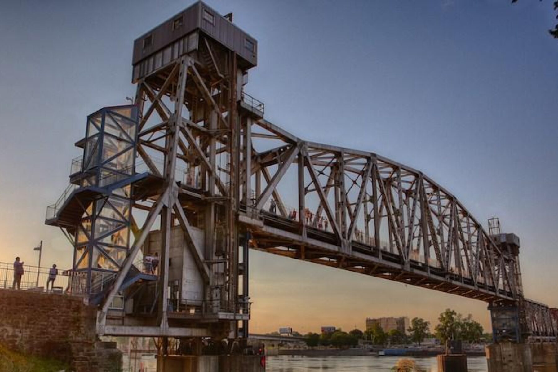 A view of the Junction Bridge from La Petite Roche Plaza along the Arkansas River Trail, part of the Southwest Trail | Photo by Scott Stark