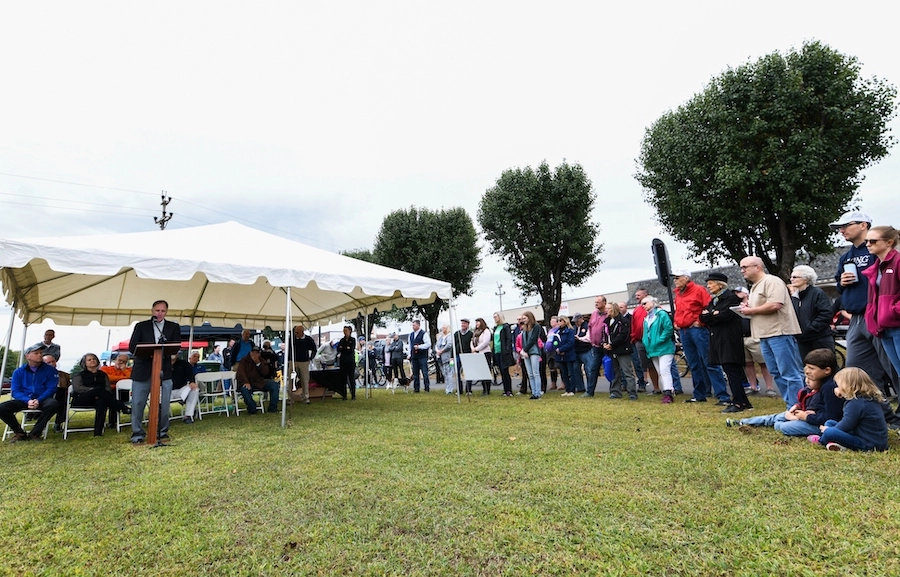 Ceremony for the Thermal Belt Rail Trail | Photo by Alesha R. Guard