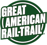 Great American Rail-Trail powered by Rails To Trails Conservancy color logo