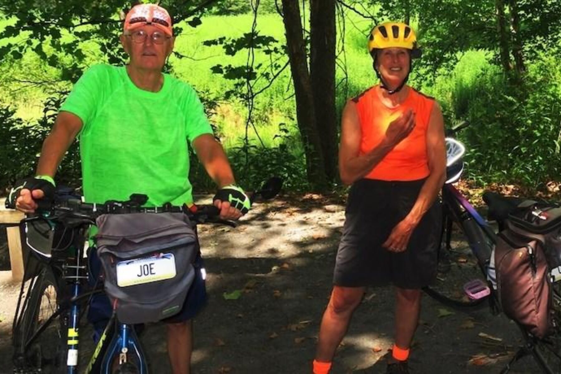 Joe Rebar and Carol Walter on the trail | Photo courtesy Joe Rebar
