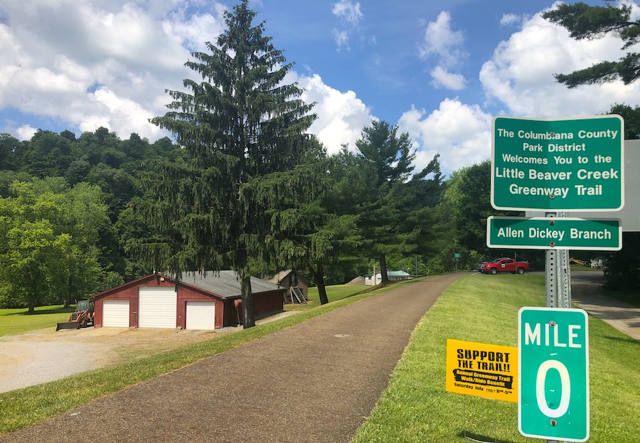 Mile zero of the Little Beaver Creek Greenway Trail | Photo by Robert Annis