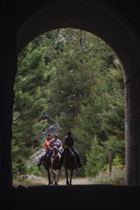 Milwaukee Road Rail Trail tunnel in Thompson Park | Photo courtesy USDA Forest Service