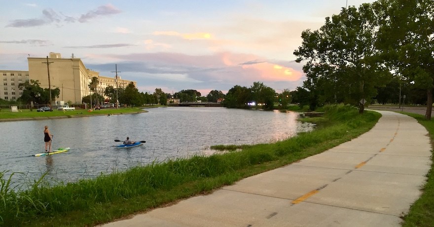 Part of the developing Louisiana Bootlace Trail Network, New Orleans’ Wisner Trail is nestled between two popular recreational amenities - City Park and Bayou St. John. Photo by Jennifer Ruley, courtesy City of New Orleans.