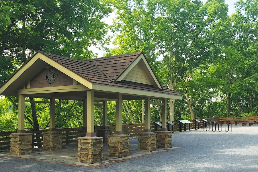 Rotary pavilion and education center along the trail | Courtesy Tweetsie Trail Conservancy
