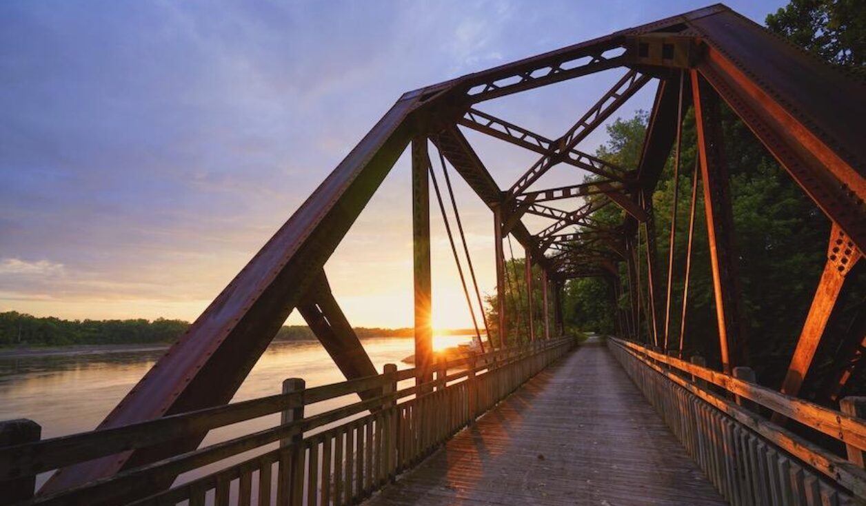 The 240-mile Katy Trail State Park in Missouri was one of the first railbanked rail-trails in the country. | Photo by Aaron Fuhrman