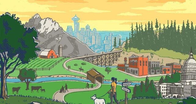 When complete, the Great American Rail-Trail will span more than 3,700 miles across 12 states and the District of Columbia. | Illustration by Anderson Design Group