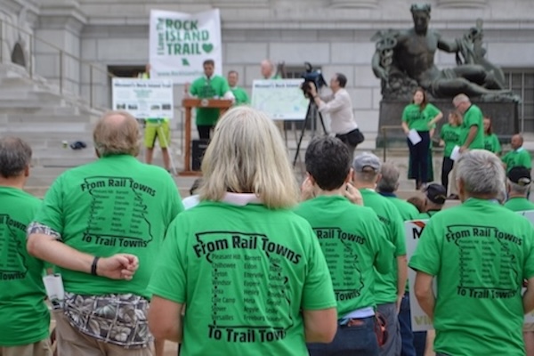Rock Island Trail rally at Missouri state Capitol | Photo by Brandi Horton