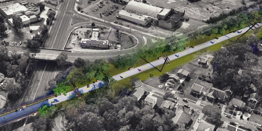 Burlington-Camden-Trail rendering | Courtesy RTC