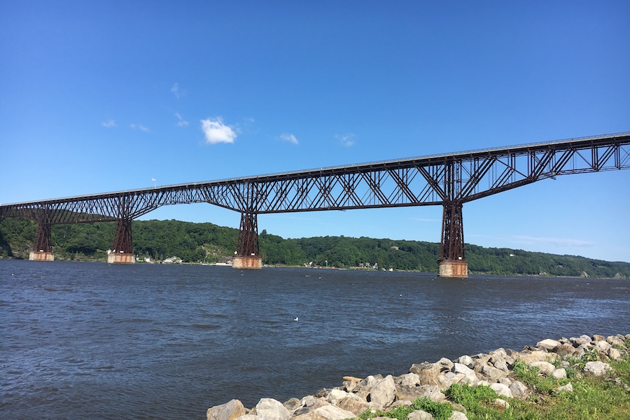A trio of connected Hall of Fame rail-trails—the Hudson Valley Rail Trail, Walkway Over the Hudson and William R. Steinhaus Dutchess Rail Trail—form a seamless 20-mile paved pathway capturing the beauty of New York’s Hudson Valley. Photo by Ryan Cree.