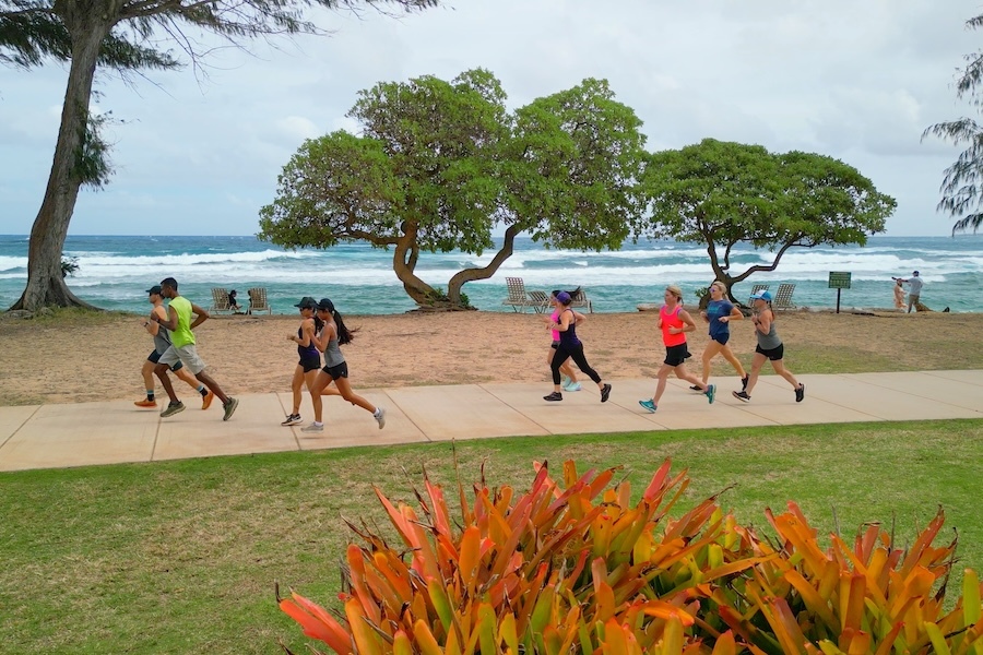Runners on Hawaii's Ke Ala Hele Makālae | Photo courtesy Kauai Path