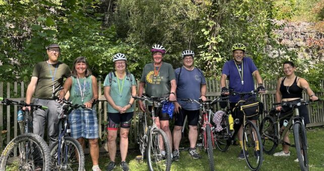 Petal Pedal group ride along New York's Wallkill Valley Rail Trail | Photo courtesy Laura J. Lehtonen and Stephen M. Young