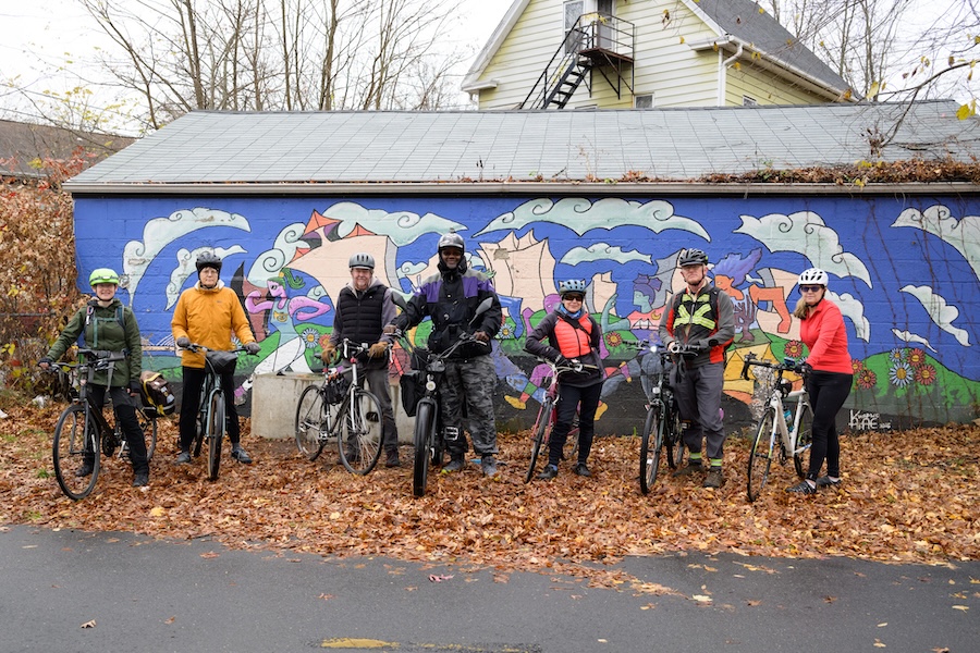 Trail advocates and friends of the Farmington Canal Heritage Trail in New Haven, Connecticut | Photo by John Munno