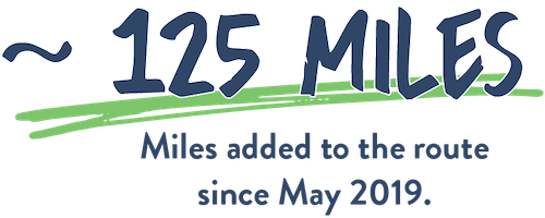 GRT Dec 2024 Infographic - 125 miles added to the route since May 2019