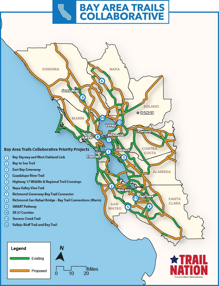 Bay Area Trails Collaborative Priority Map 2025