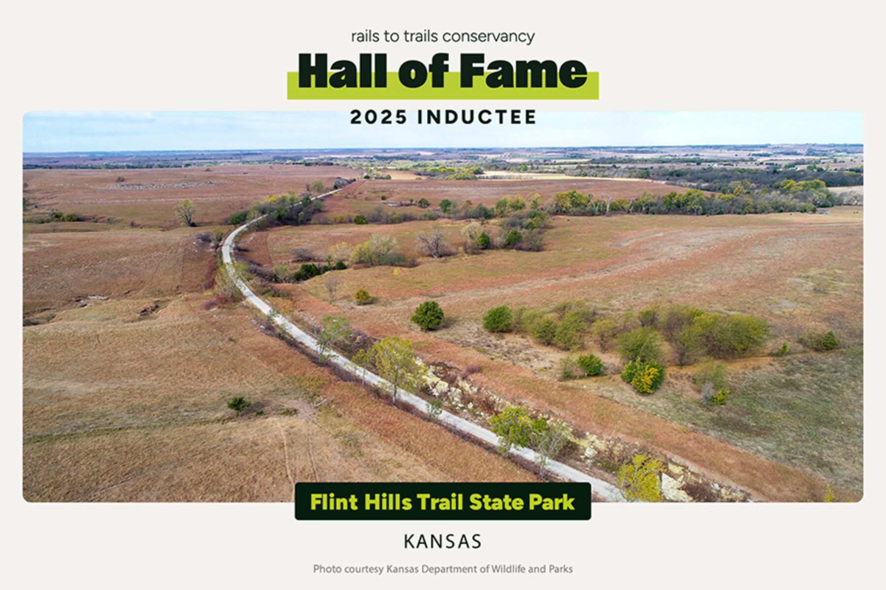 Drone photography of Kansas' Flint Hills Trail State Park | Photo courtesy of Kansas Department of Wildlife and Parks