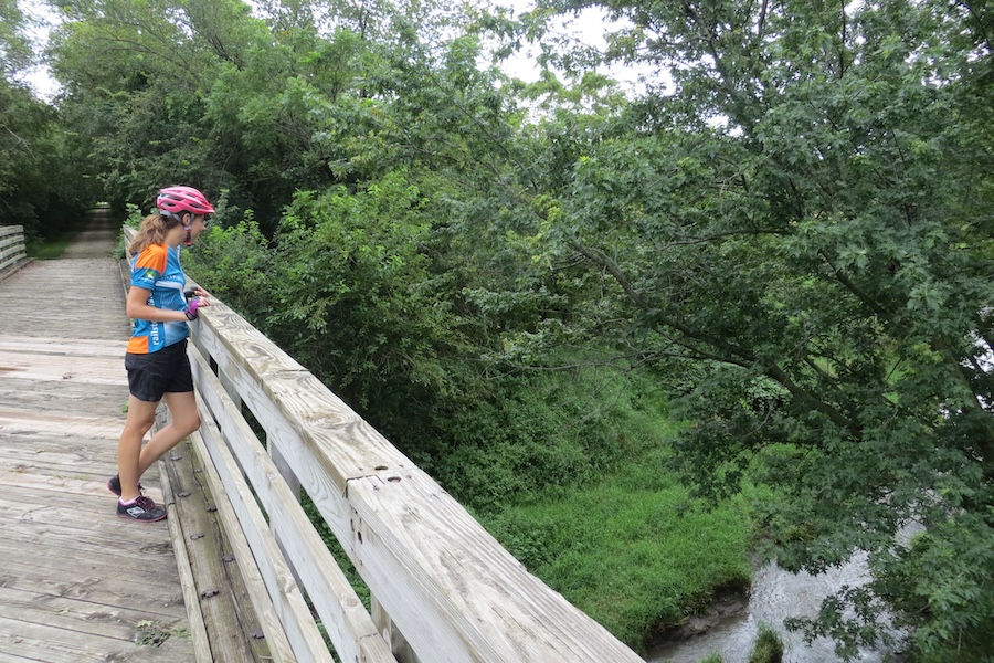 View from bridge along Wabash Trace Nature Trail near Imogene, Iowa | Photo by Laura Stark