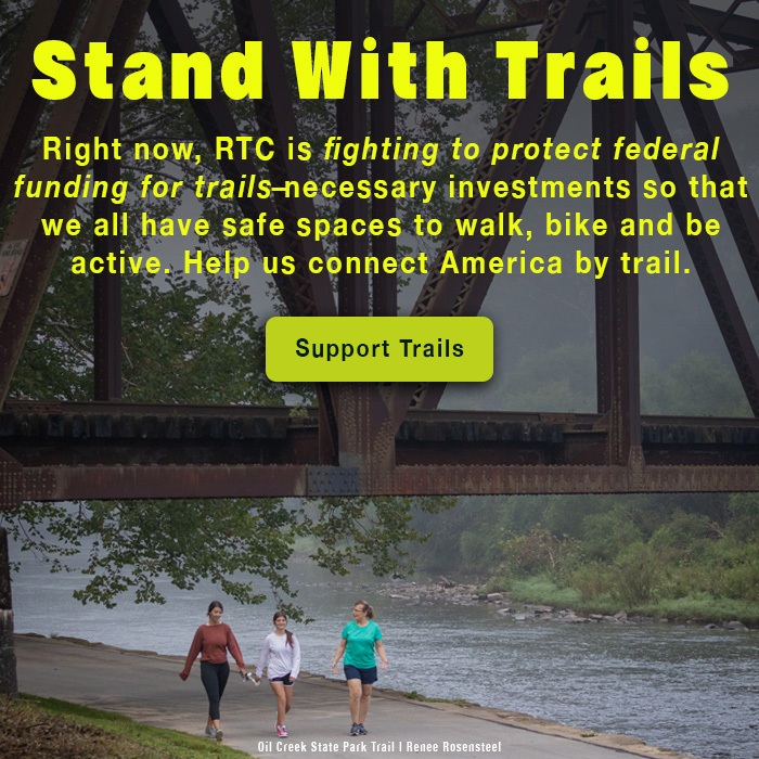 Stand With Trails lightbox with photo of Oil Creek State Park Trail by Renee Rosensteel