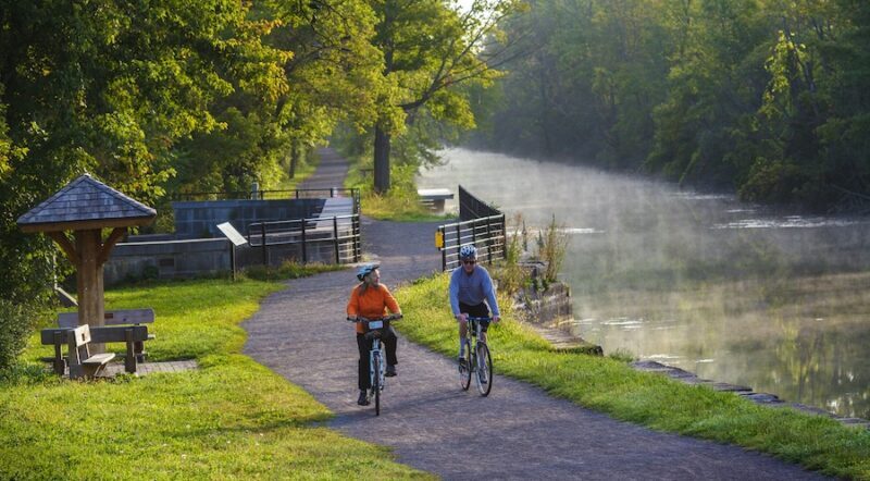 Bicyclists on New York's Erie Canalway Trail | Photo courtesy Hudson River Valley Greenway