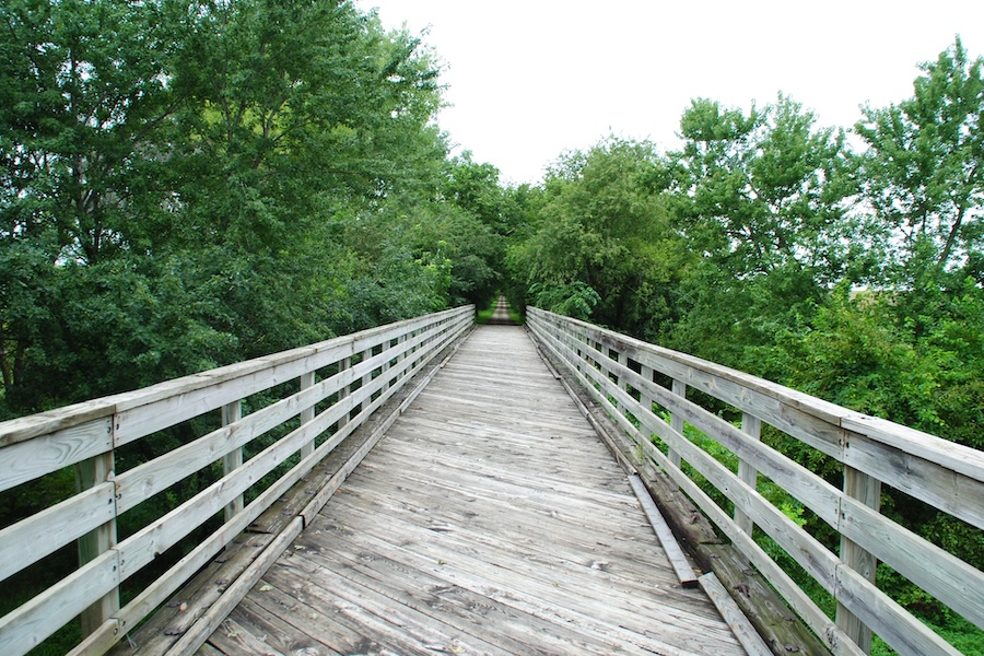 A bridge near Imogene, Iowa, on the Wabash Trace Nature Trail | Photo by Ashley Ashworth