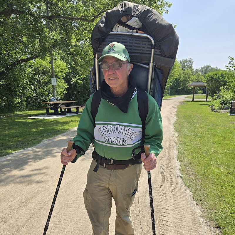 Ed Talone on Goderich to Guelph Trail in Ontario, Canada | Photo courtesy Ed Talone