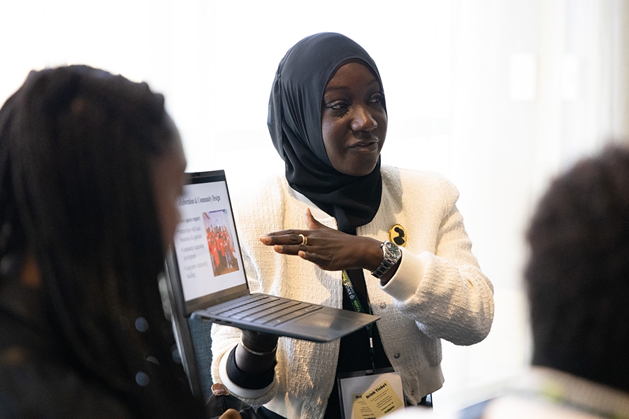 Ajoa Abrokwa, founder of She is Focused, at the 2025 TrailNation Summit World Café